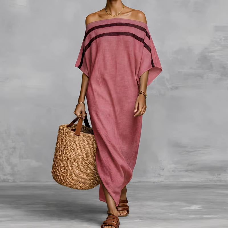 Effortless Beach Vibes: Beach Style Long Sleeve Maxi Dress