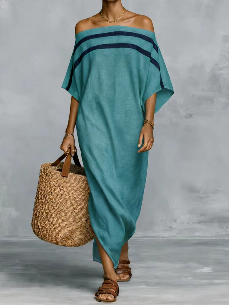 Effortless Beach Vibes: Beach Style Long Sleeve Maxi Dress