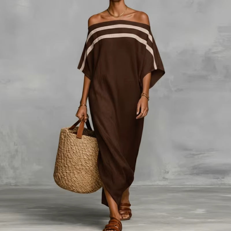 Effortless Beach Vibes: Beach Style Long Sleeve Maxi Dress