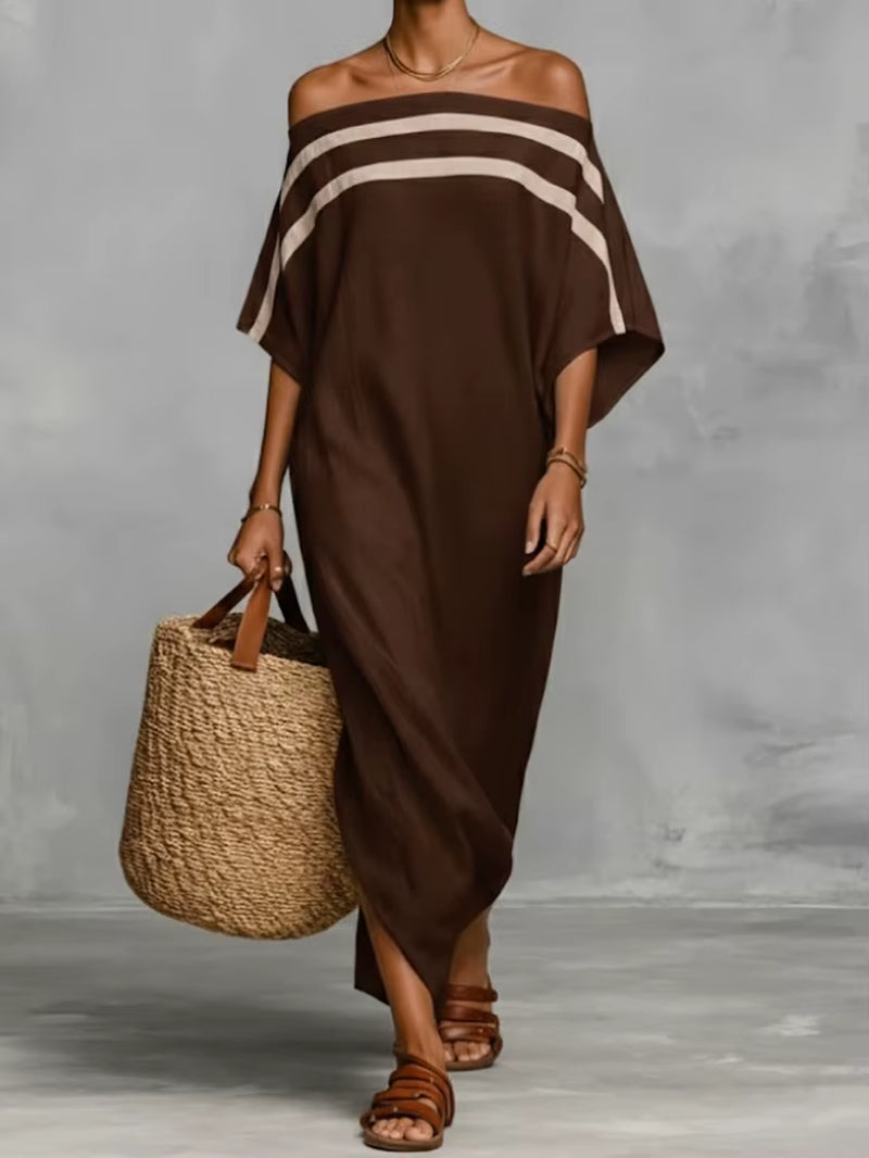 Effortless Beach Vibes: Beach Style Long Sleeve Maxi Dress