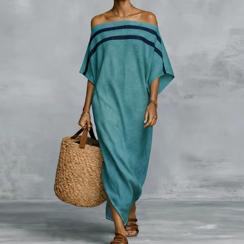 Effortless Beach Vibes: Beach Style Long Sleeve Maxi Dress
