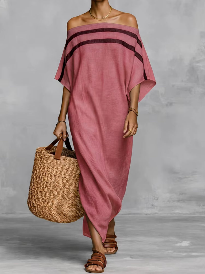 Effortless Beach Vibes: Beach Style Long Sleeve Maxi Dress